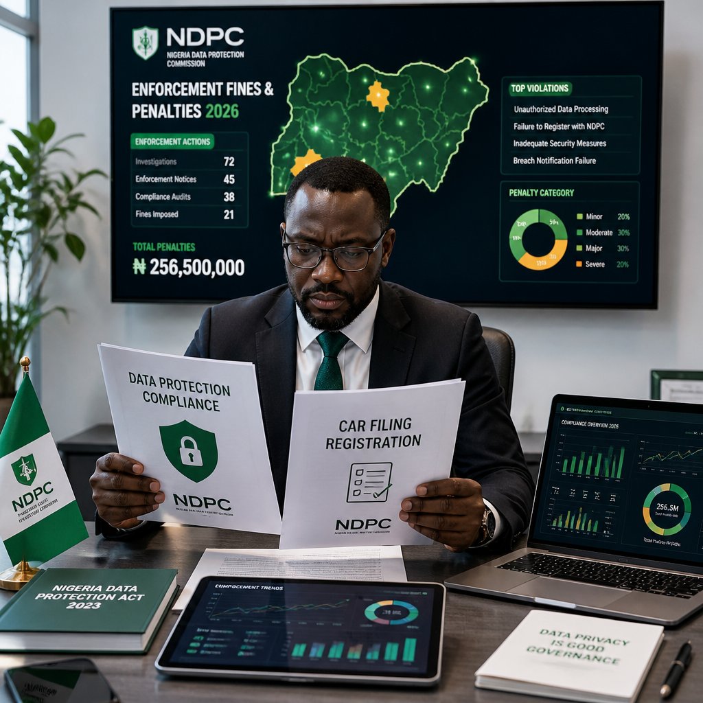 NDPC Nigeria enforcement fines penalties 2026 data protection compliance CAR filing registration